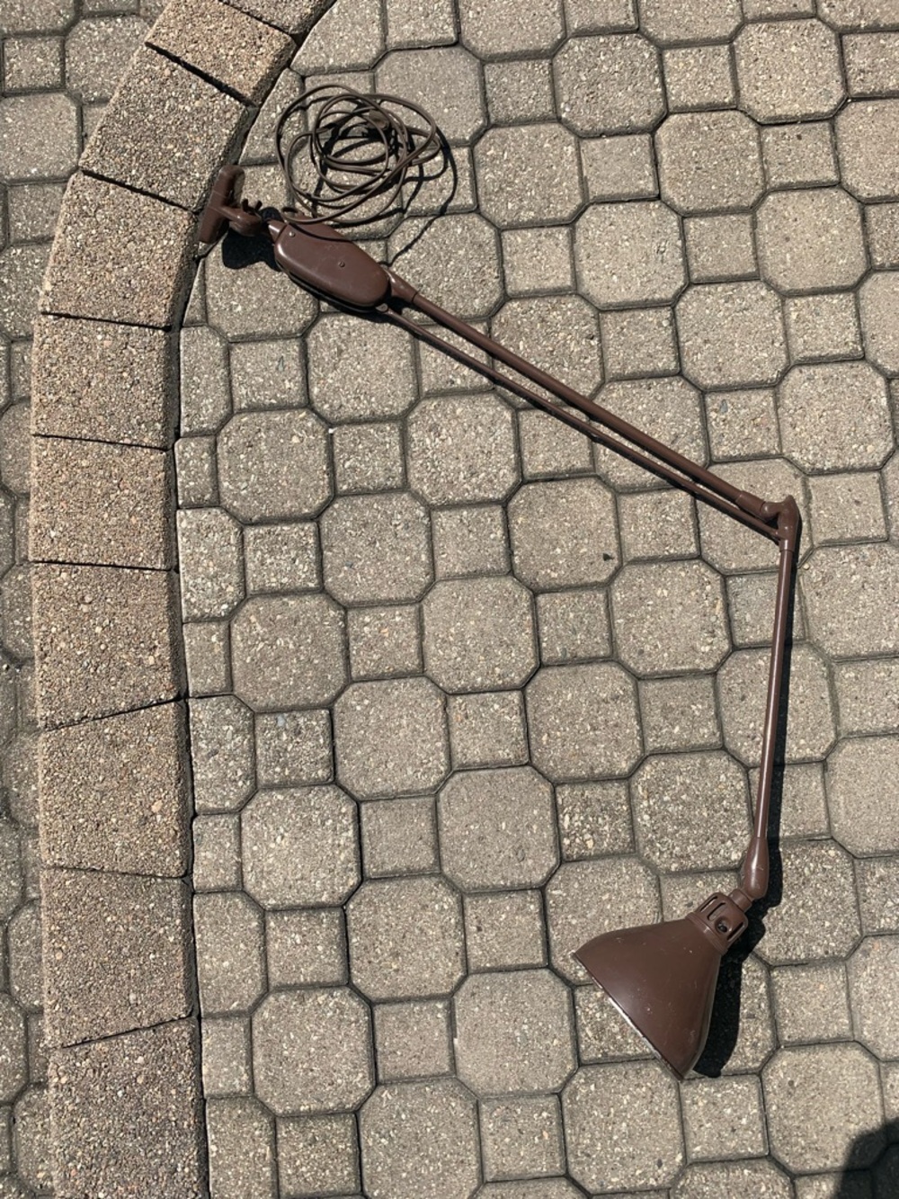 Vintage Adjustable Brown Swing-Arm Task Lamp - Home Accents